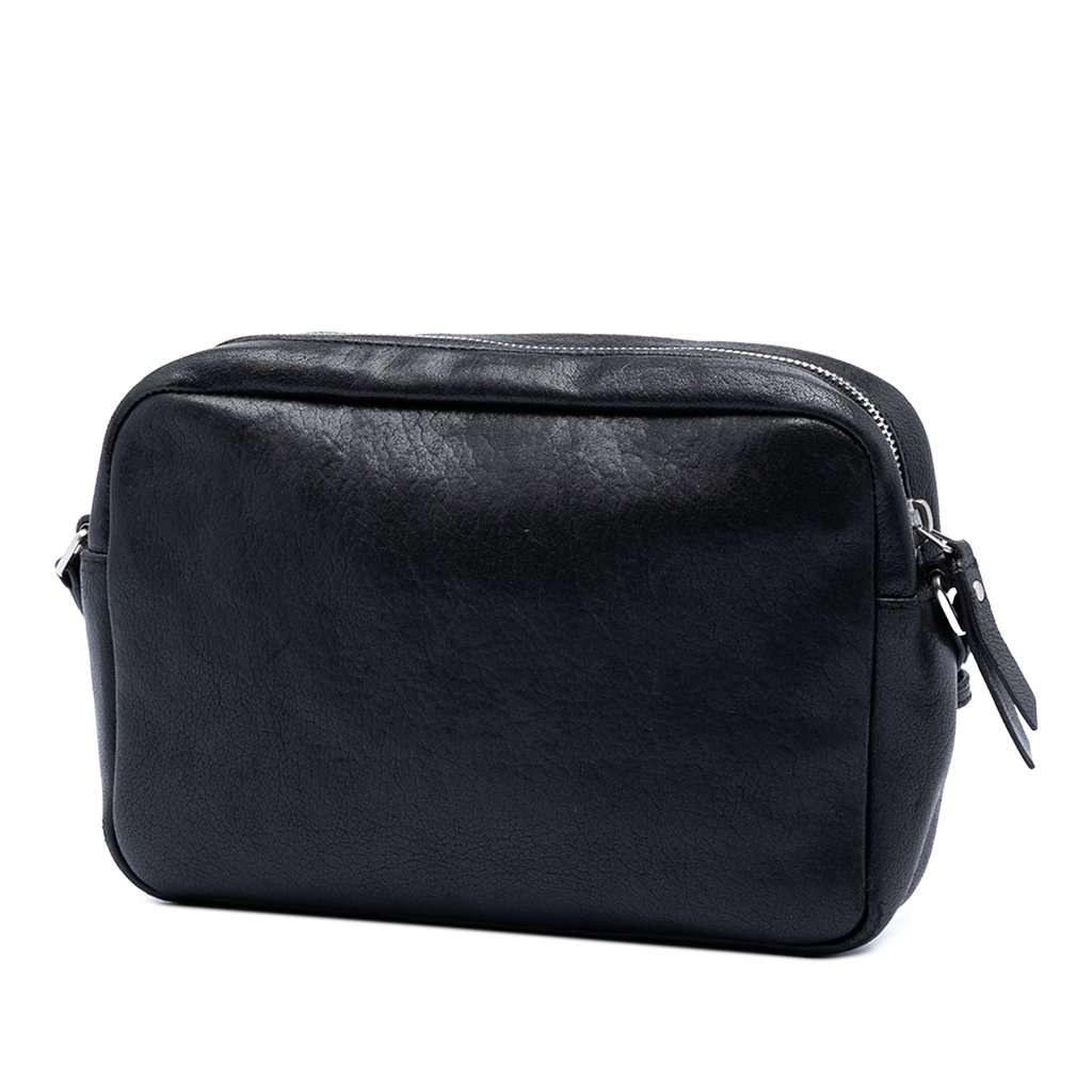 Saint Laurent Small Lambskin Monogram Lou Camera Bag Black Leather Very good condition - Back View