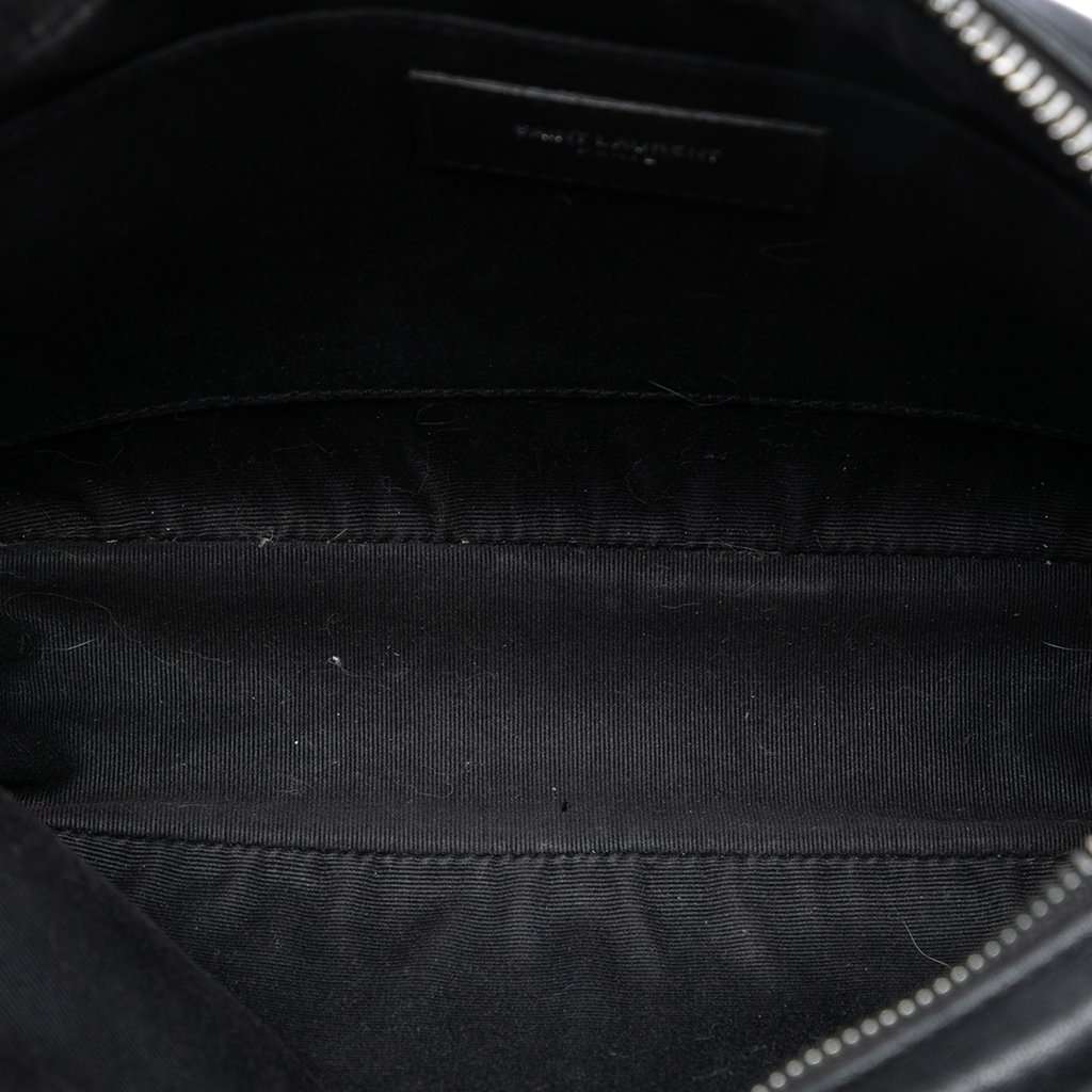 Saint Laurent Small Lambskin Monogram Lou Camera Bag Black Leather Very good condition - Model View