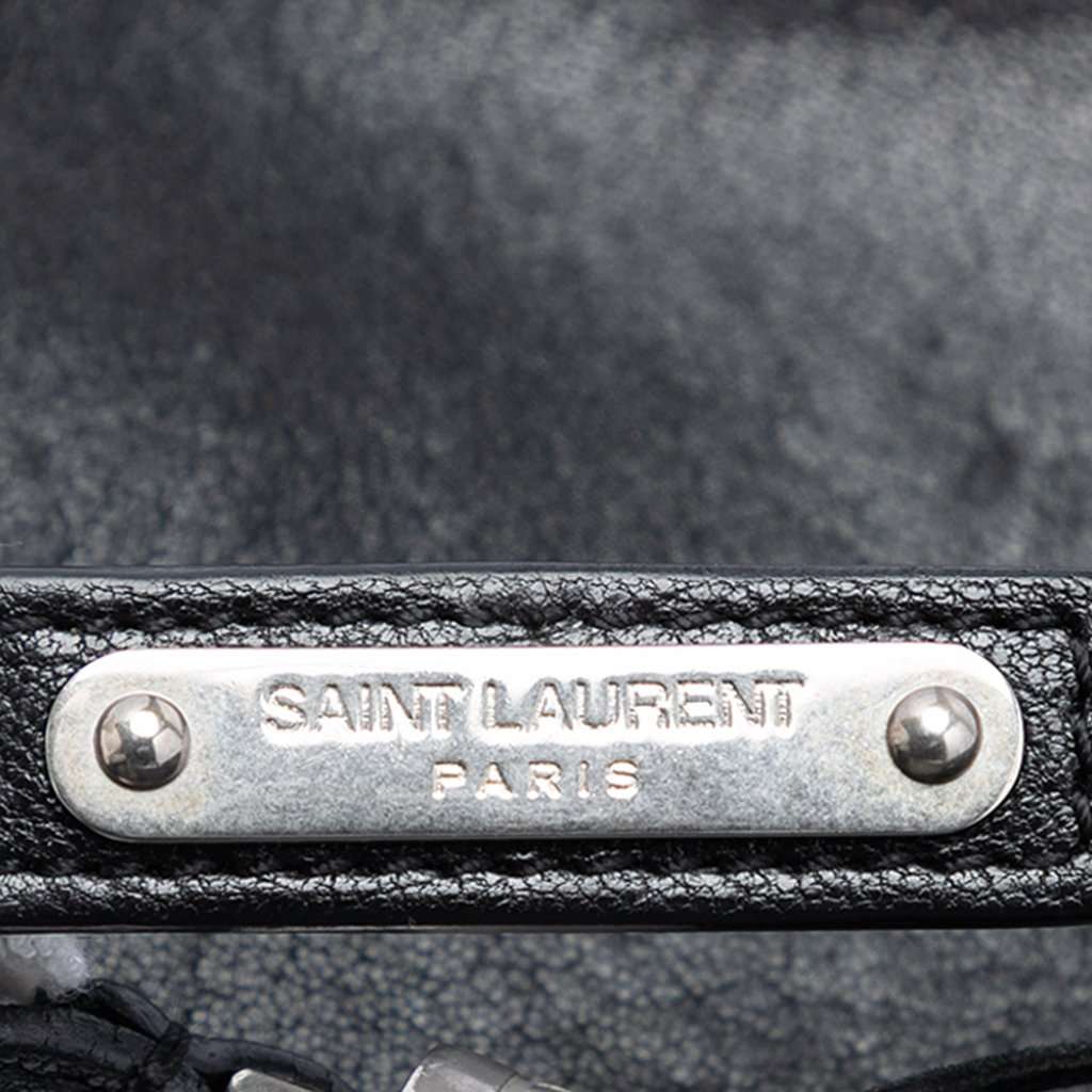 Saint Laurent Small Lambskin Monogram Lou Camera Bag Black Leather Very good condition - Box View