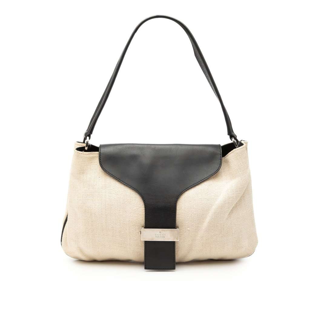 Gucci Canvas Shoulder Bag Brown Very good - Front View