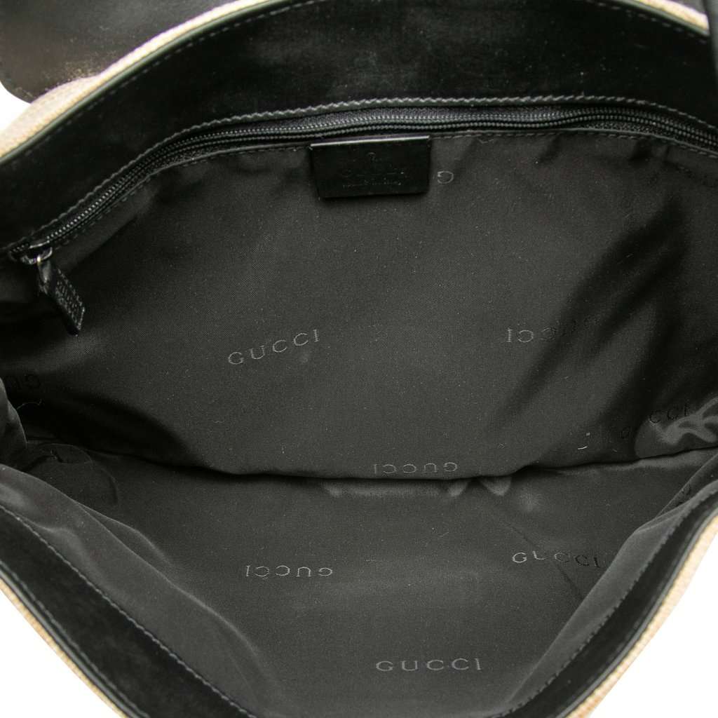 Gucci Canvas Shoulder Bag Brown Very good - Model View