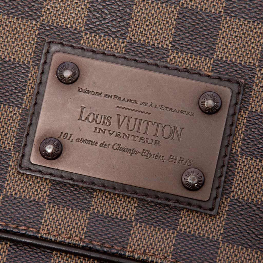 Louis Vuitton Damier Ebene Brooklyn MM Brown Very good - Box View