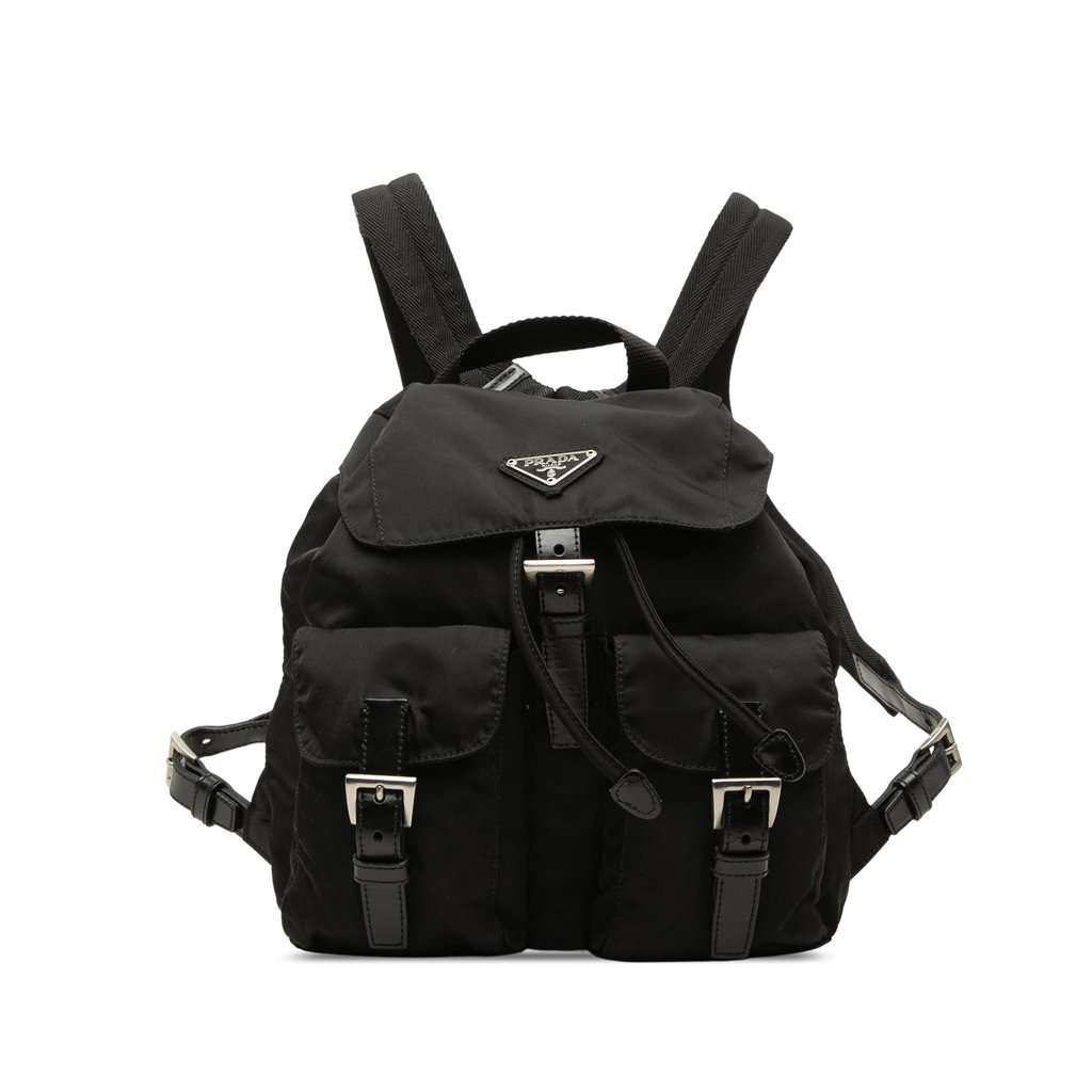 Prada Tessuto Backpack Black Good - Front View