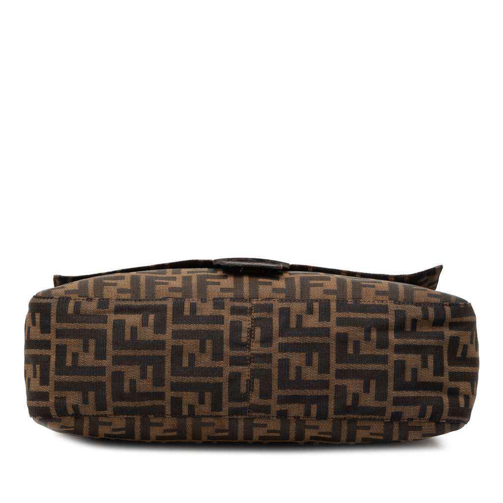 Fendi Zucca Canvas Mamma Forever Zip Shoulder Bag Brown Very good condition - Inside View