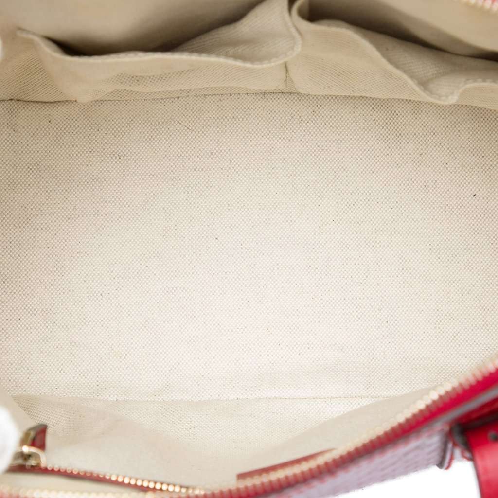 Gucci Small Microguccissima Patent Nice Dome Satchel Red Leather Very good - Model View