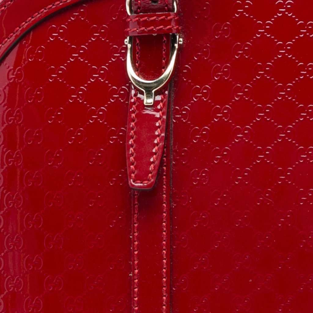 Gucci Small Microguccissima Patent Nice Dome Satchel Red Leather Very good - Box View