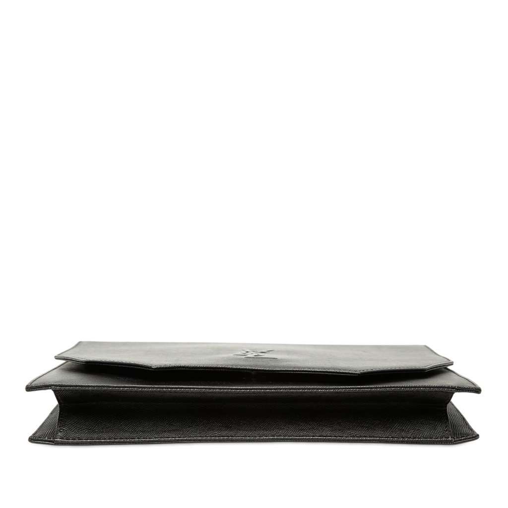 Saint Laurent Leather Clutch Black Leather Very good - Inside View