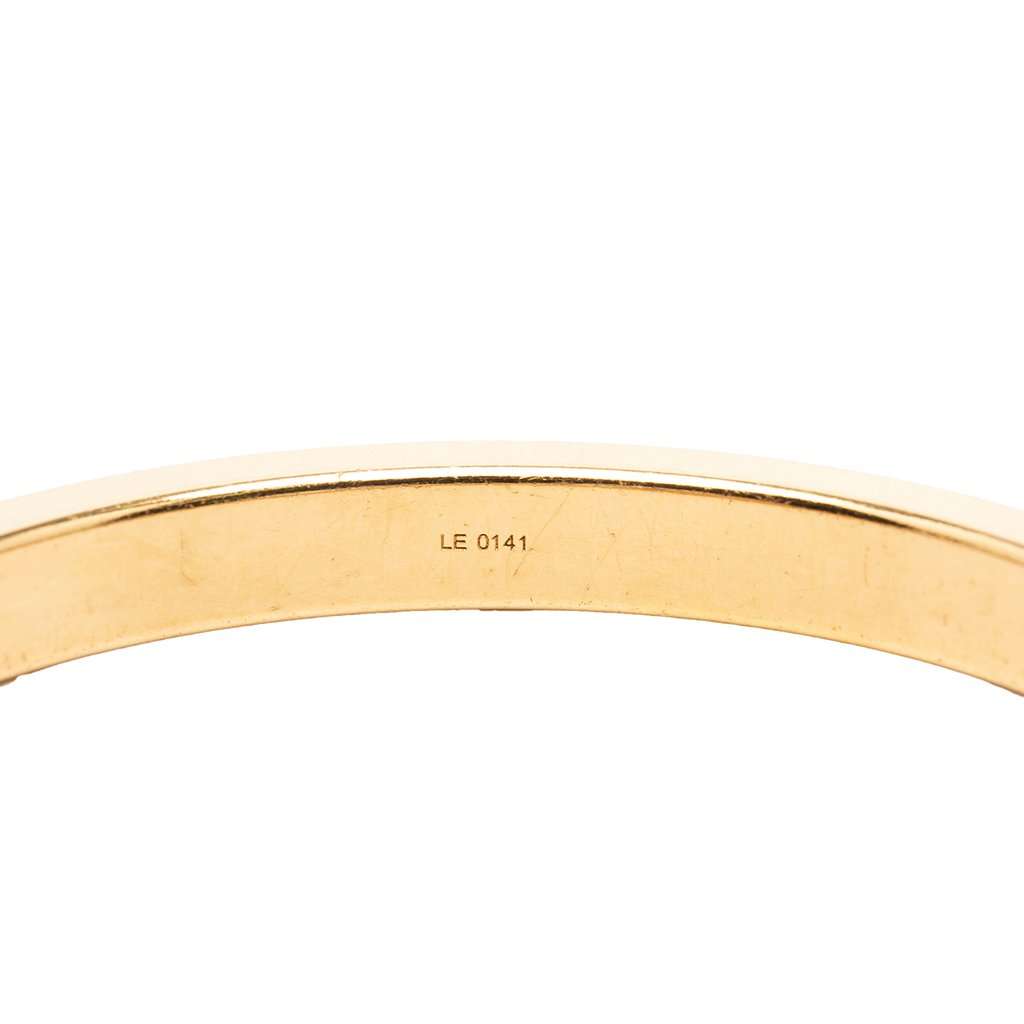 Louis Vuitton Gold Plated and Stingray Gimme A Clue Bangle Gold Metal Very good condition - Box View