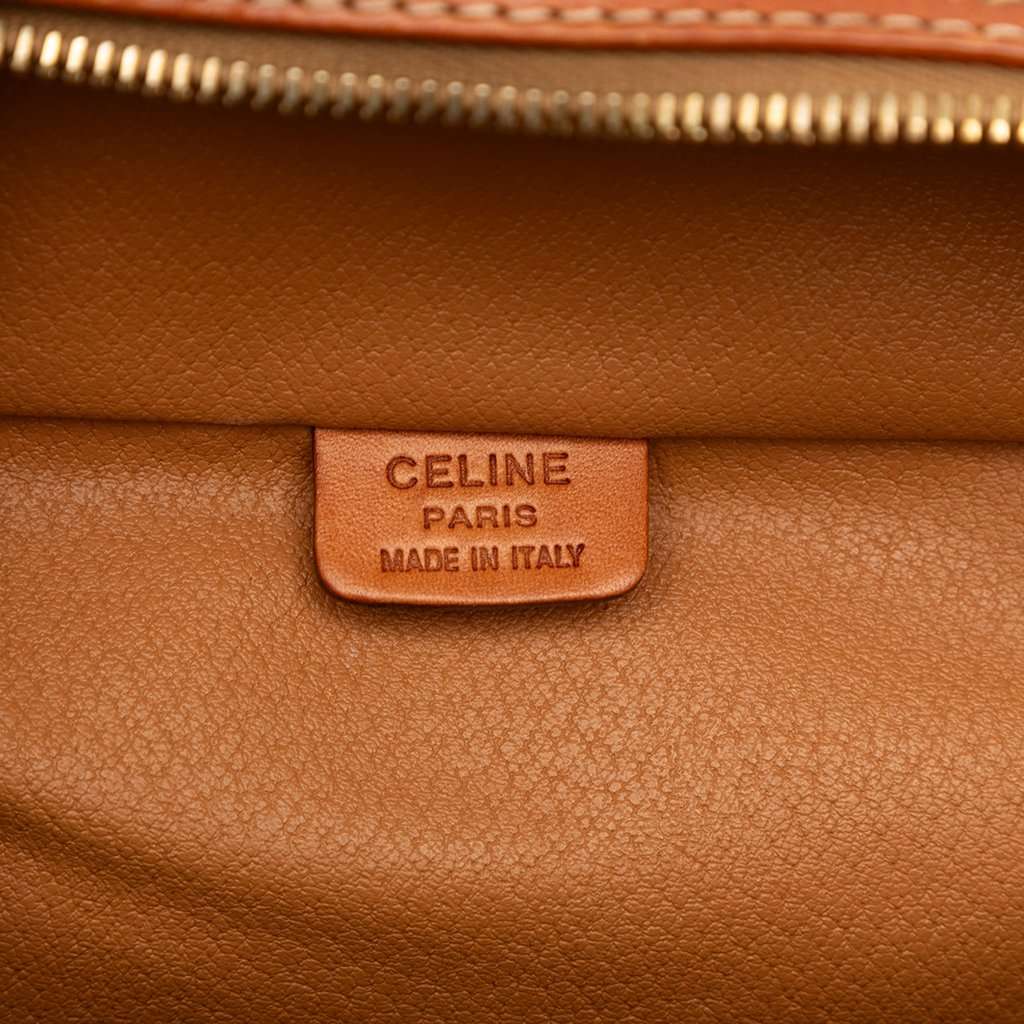 Celine Macadam Coated Canvas Vanity Bag Brown Very good condition - Box View