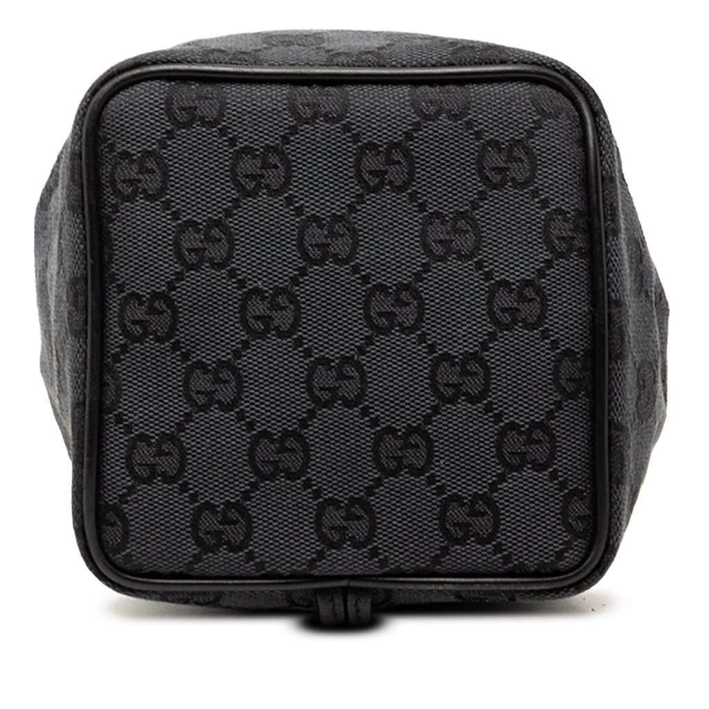 Gucci GG Canvas Drawstring Bucket Bag Black Very good condition - Inside View
