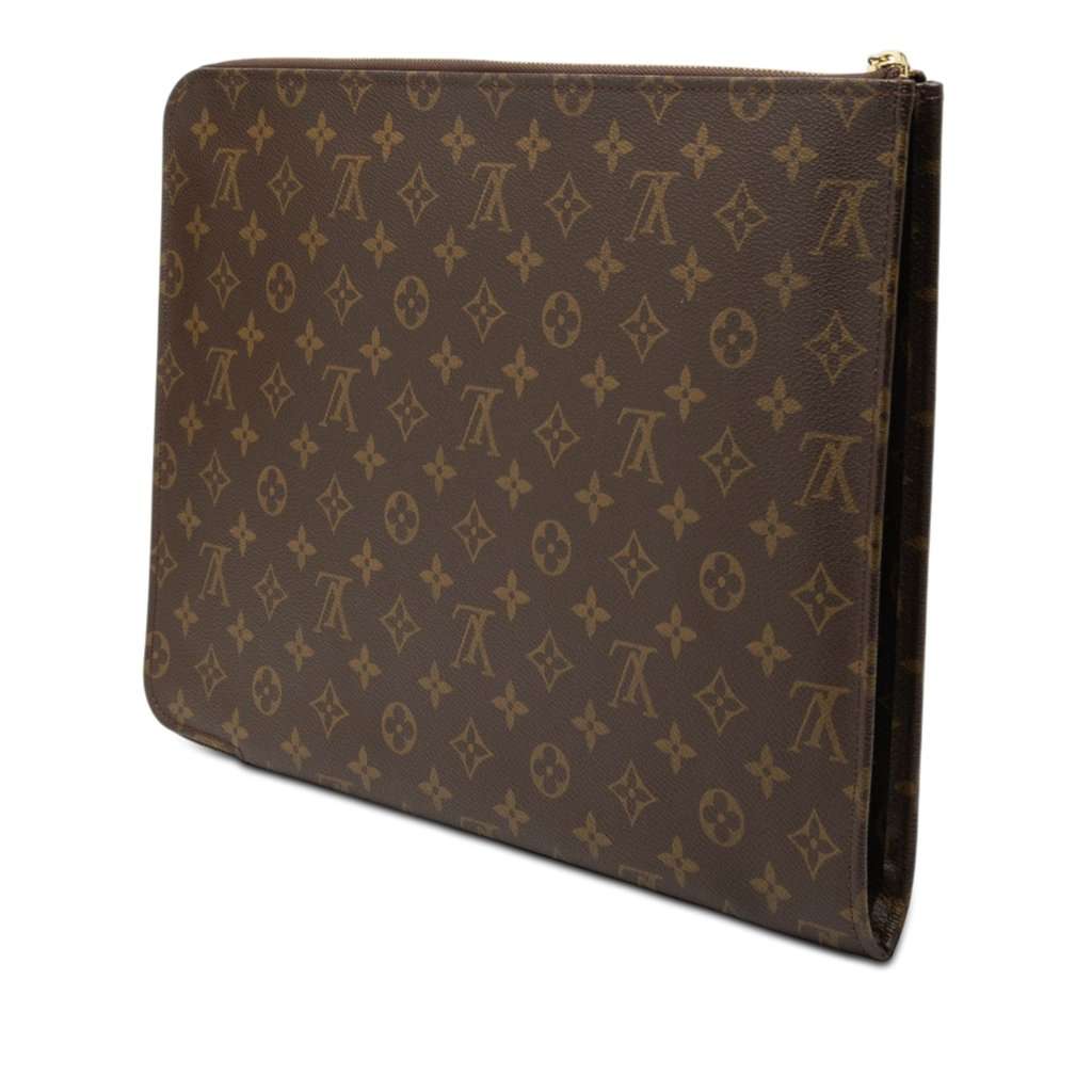Louis Vuitton Monogram Poche Documents Portfolio Brown Very good condition - Back View
