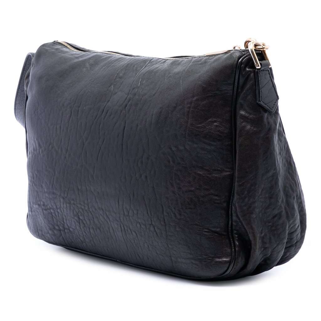 Fendi Large Leather Mia Crossbody Black Leather Very good - Back View