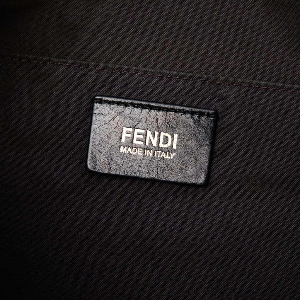 Fendi Large Leather Mia Crossbody Black Leather Very good - Box View