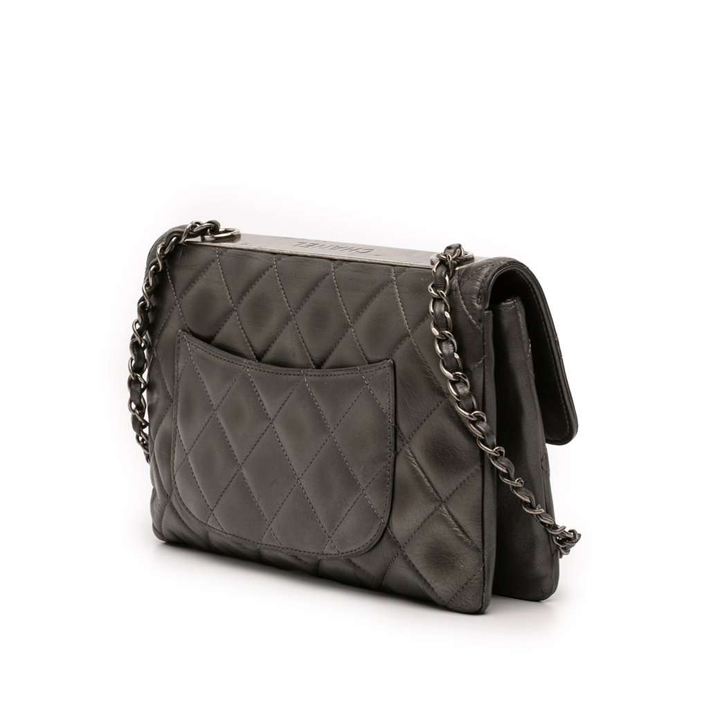 Chanel Medium Lambskin Trendy CC Flap Brown Leather Very good condition - Back View