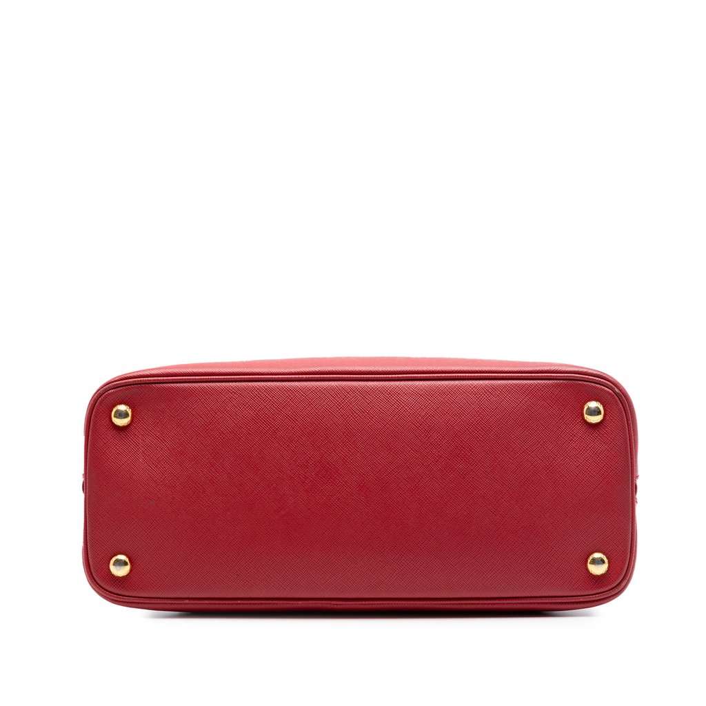 Prada Medium Saffiano Lux Promenade Satchel Red Leather Very good condition - Inside View