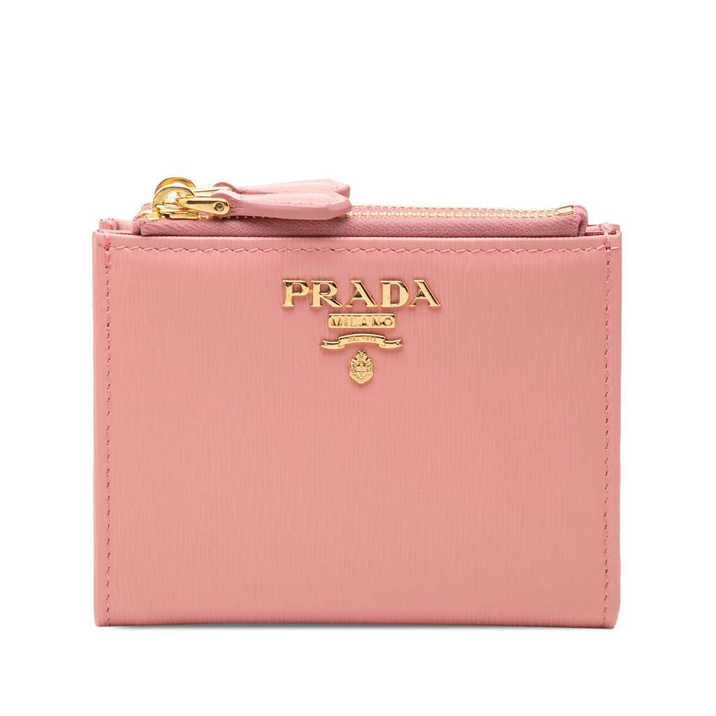 Prada Vitello Move Bifold Wallet Pink Leather Very good condition - Front View