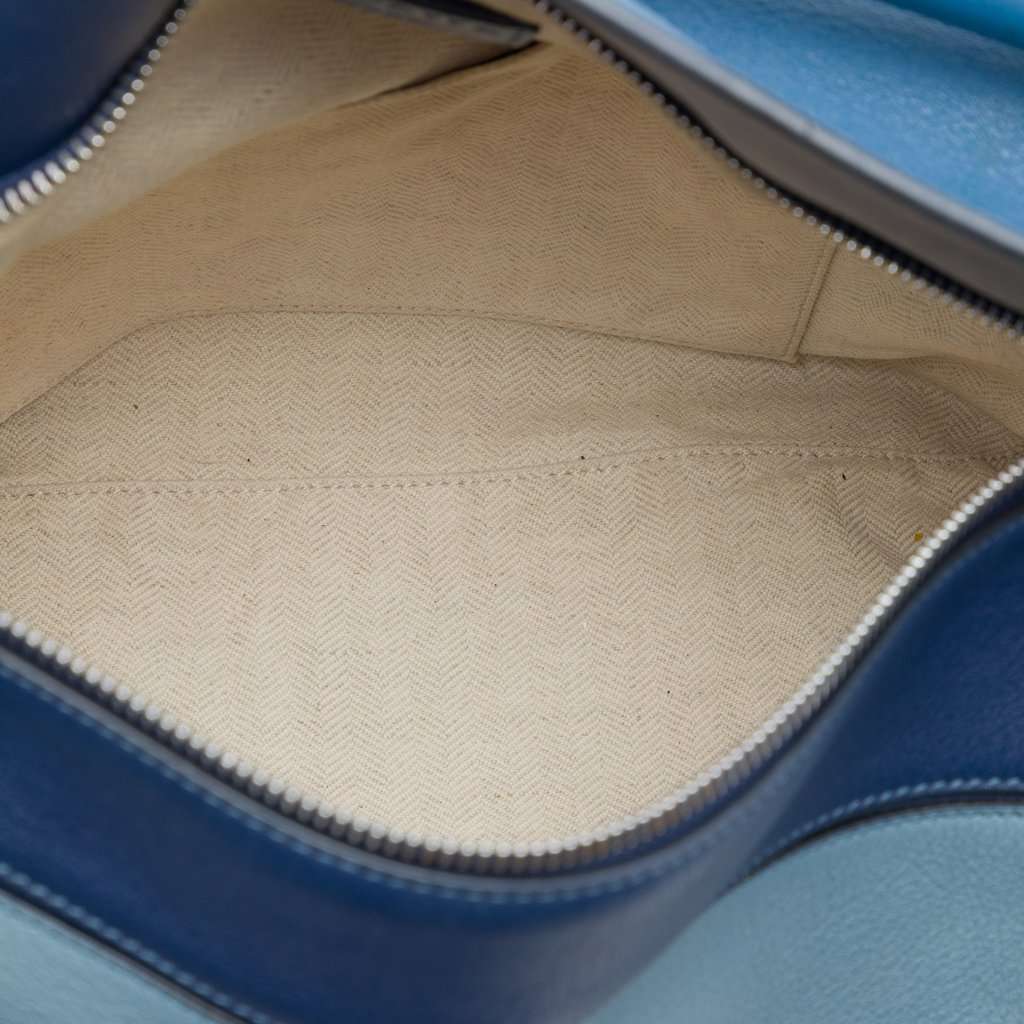 LOEWE Medium Tricolor Calfskin Puzzle Satchel Blue Leather Very good - Model View