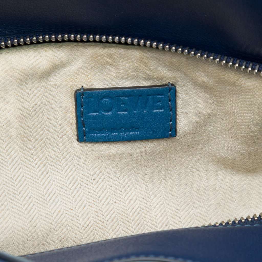 LOEWE Medium Tricolor Calfskin Puzzle Satchel Blue Leather Very good - Box View