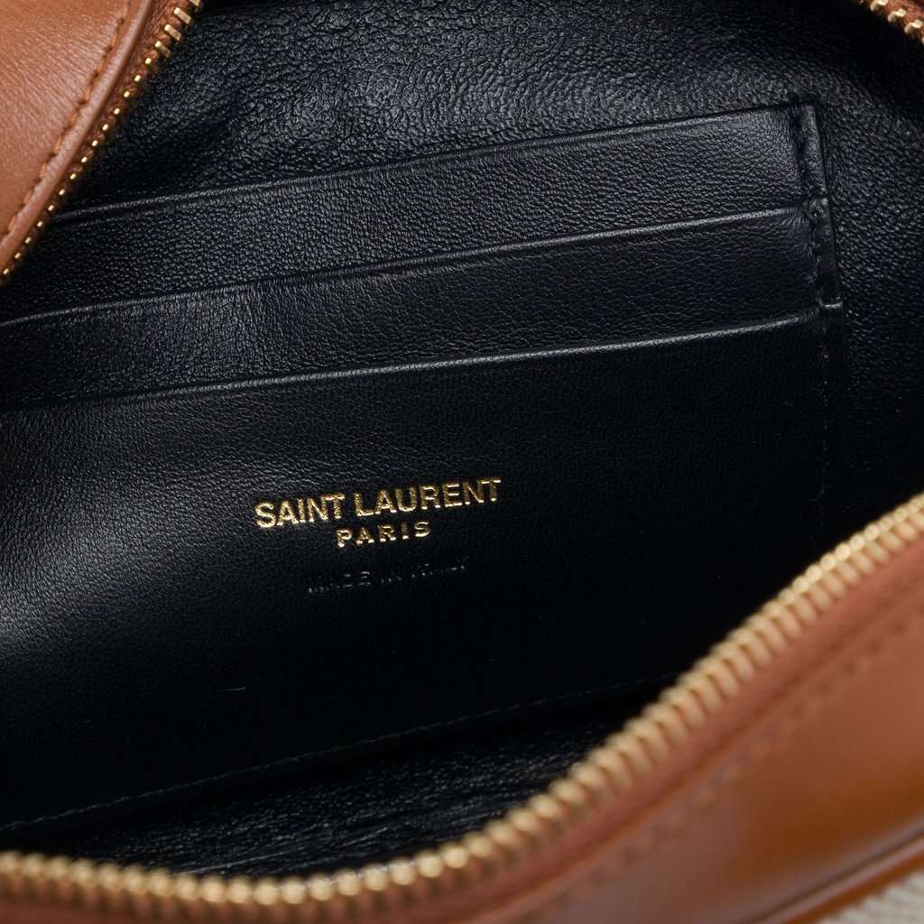 Saint Laurent Mini Canvas Monogram Lou Camera Bag Beige Very good - Box View
