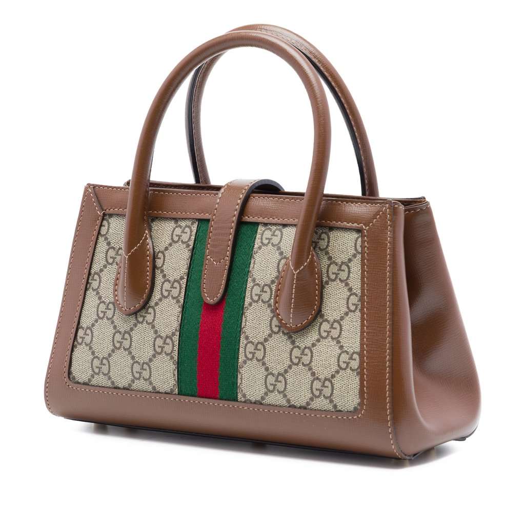 Gucci Small GG Supreme Web Jackie 1961 Tote Beige Very good - Back View