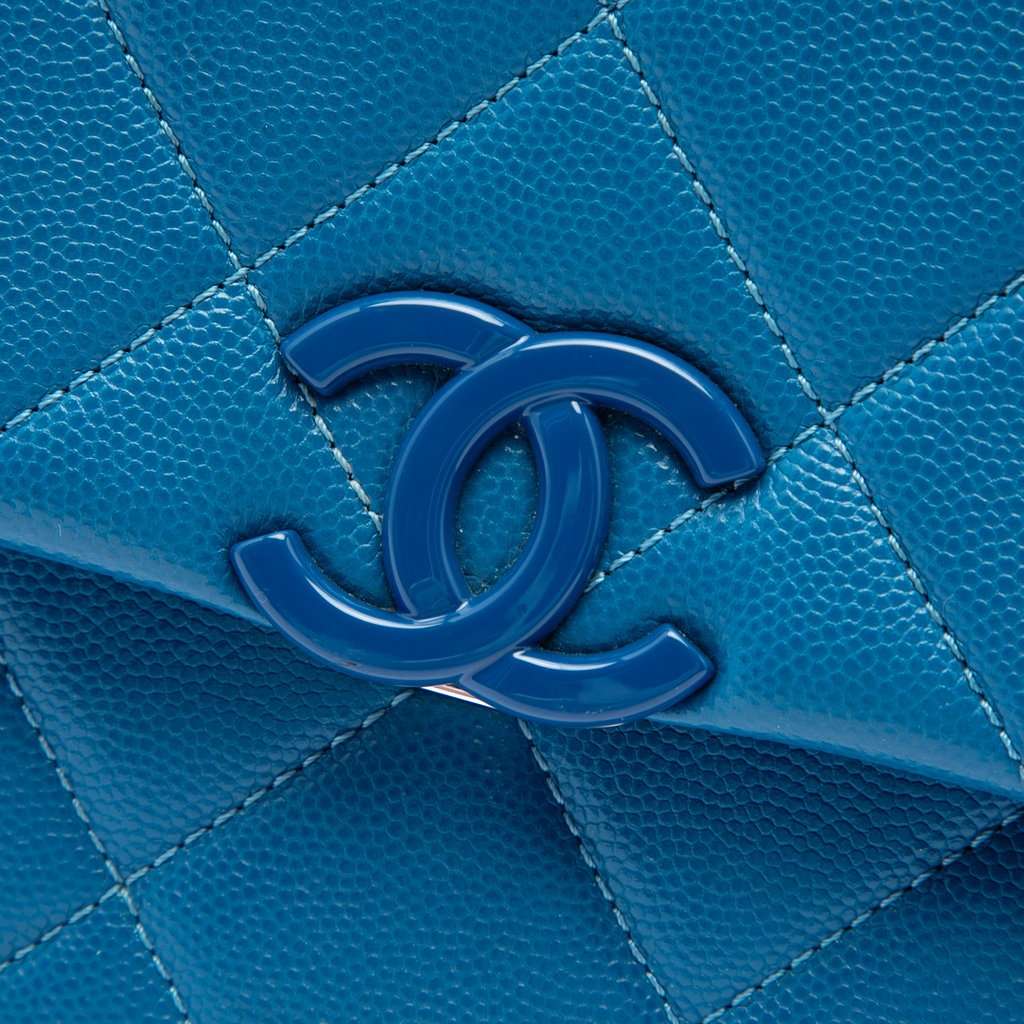 Chanel Medium Caviar My Everything Flap Blue Leather Very good condition - Box View