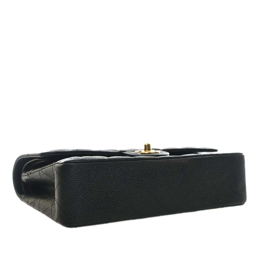 Chanel Medium Classic Caviar Double Flap Black Leather Very good - Box View