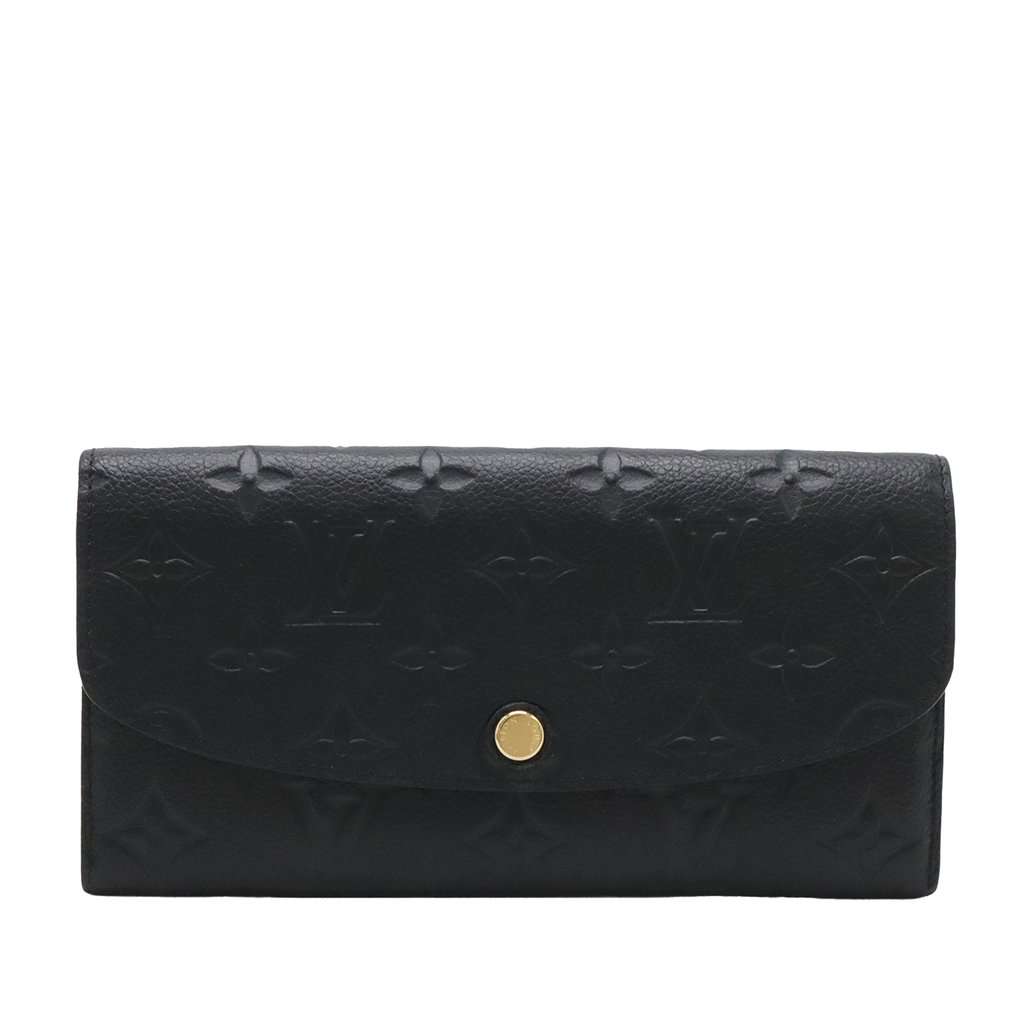 Louis Vuitton Monogram Empreinte Emilie Wallet Black Leather Very good - Front View