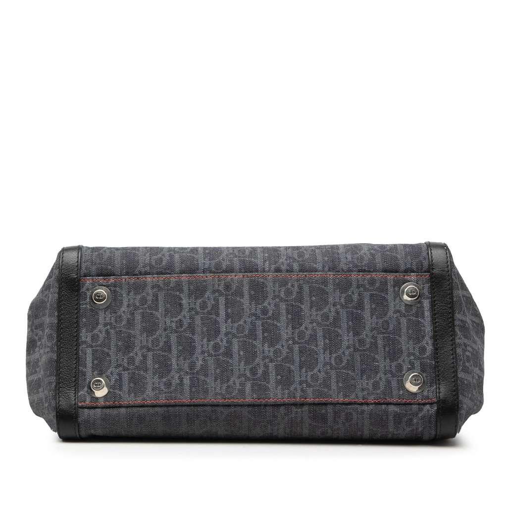 Dior Diorissimo Trotter Denim Flight Handle Bag Blue Very good condition - Inside View