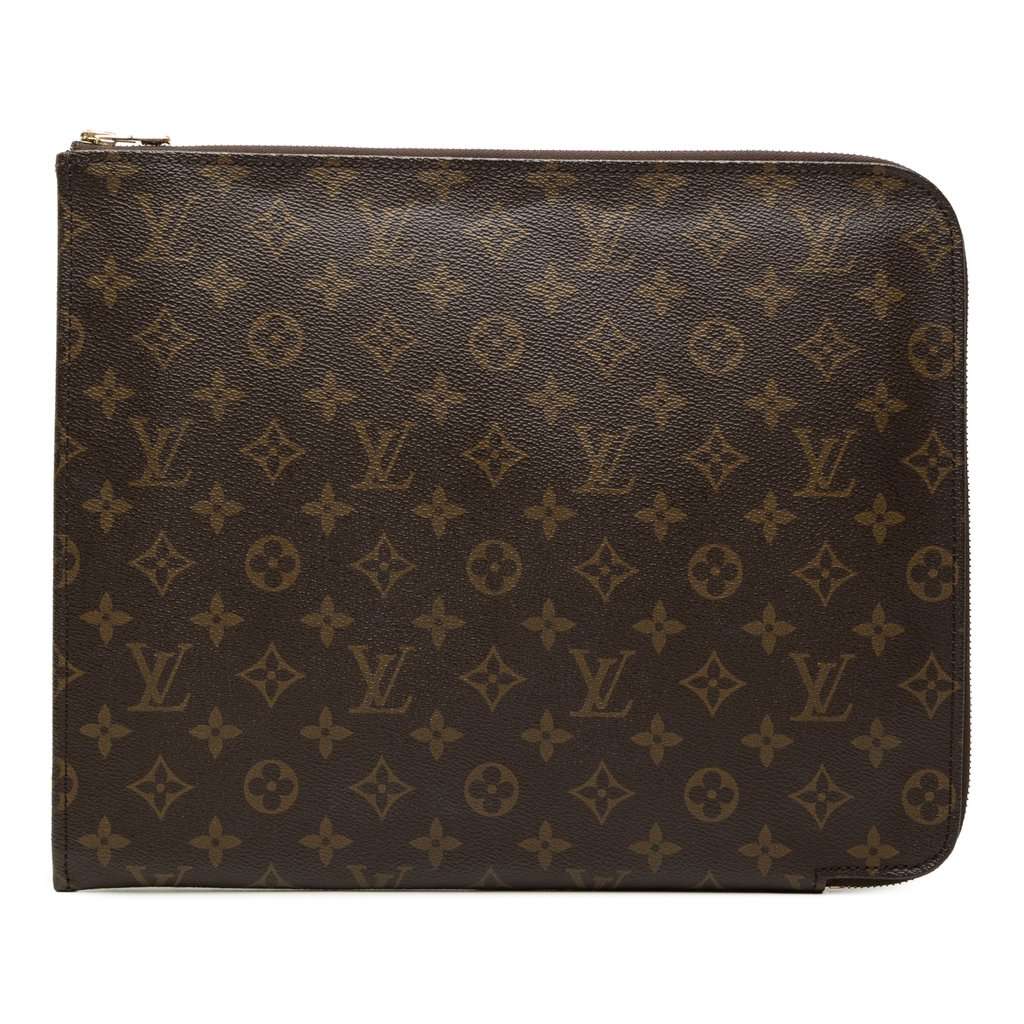 Louis Vuitton Monogram Poche Documents Portfolio 30 Brown Very good - Front View