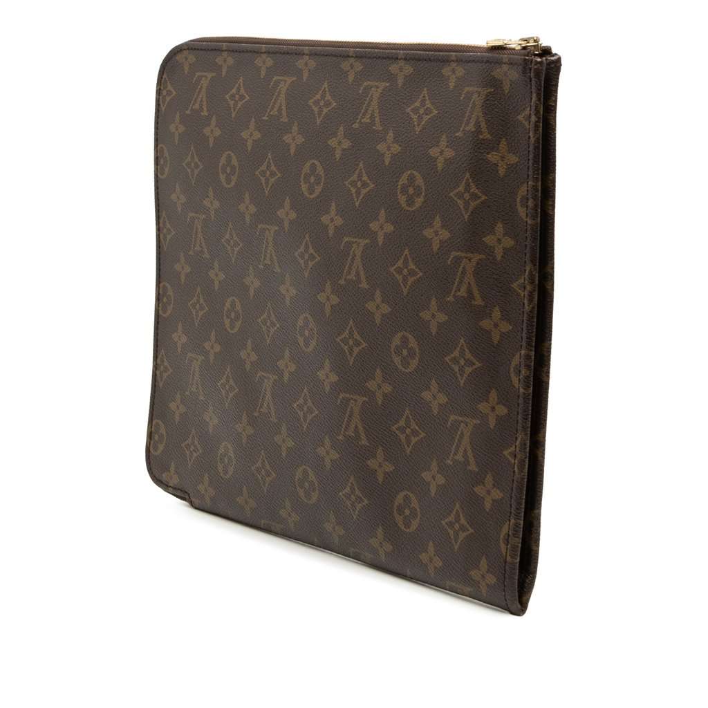 Louis Vuitton Monogram Poche Documents Portfolio 30 Brown Very good - Back View