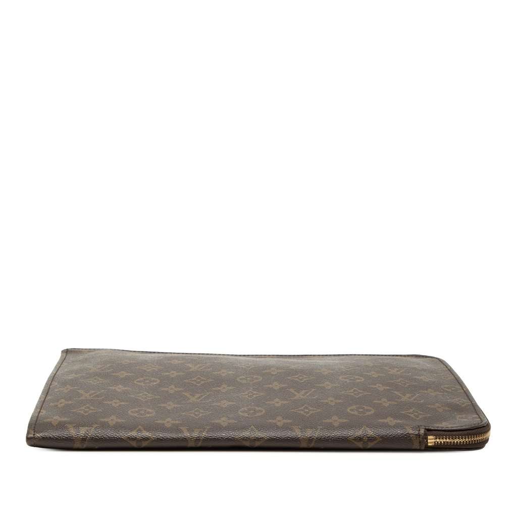 Louis Vuitton Monogram Poche Documents Portfolio 30 Brown Very good - Inside View