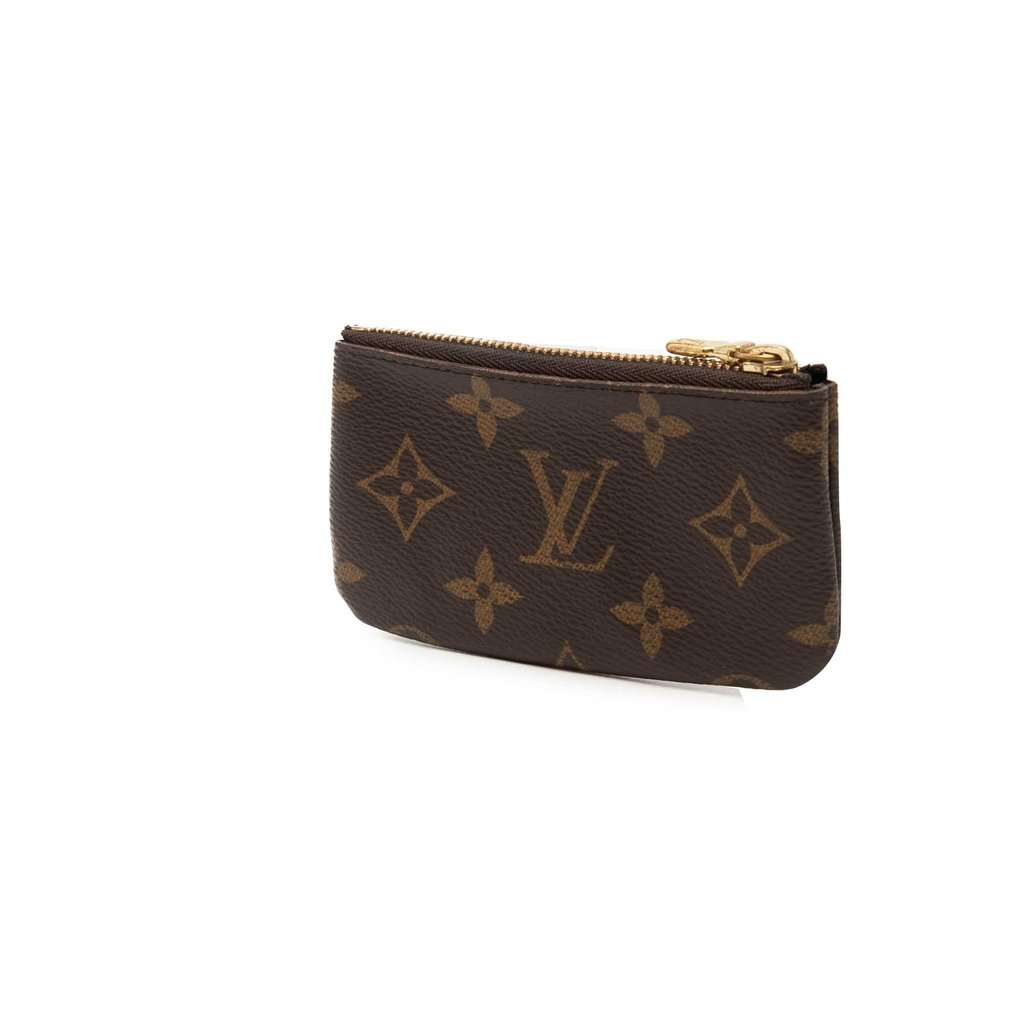 Louis Vuitton Monogram Pochette Cles Brown Leather Very good condition - Back View