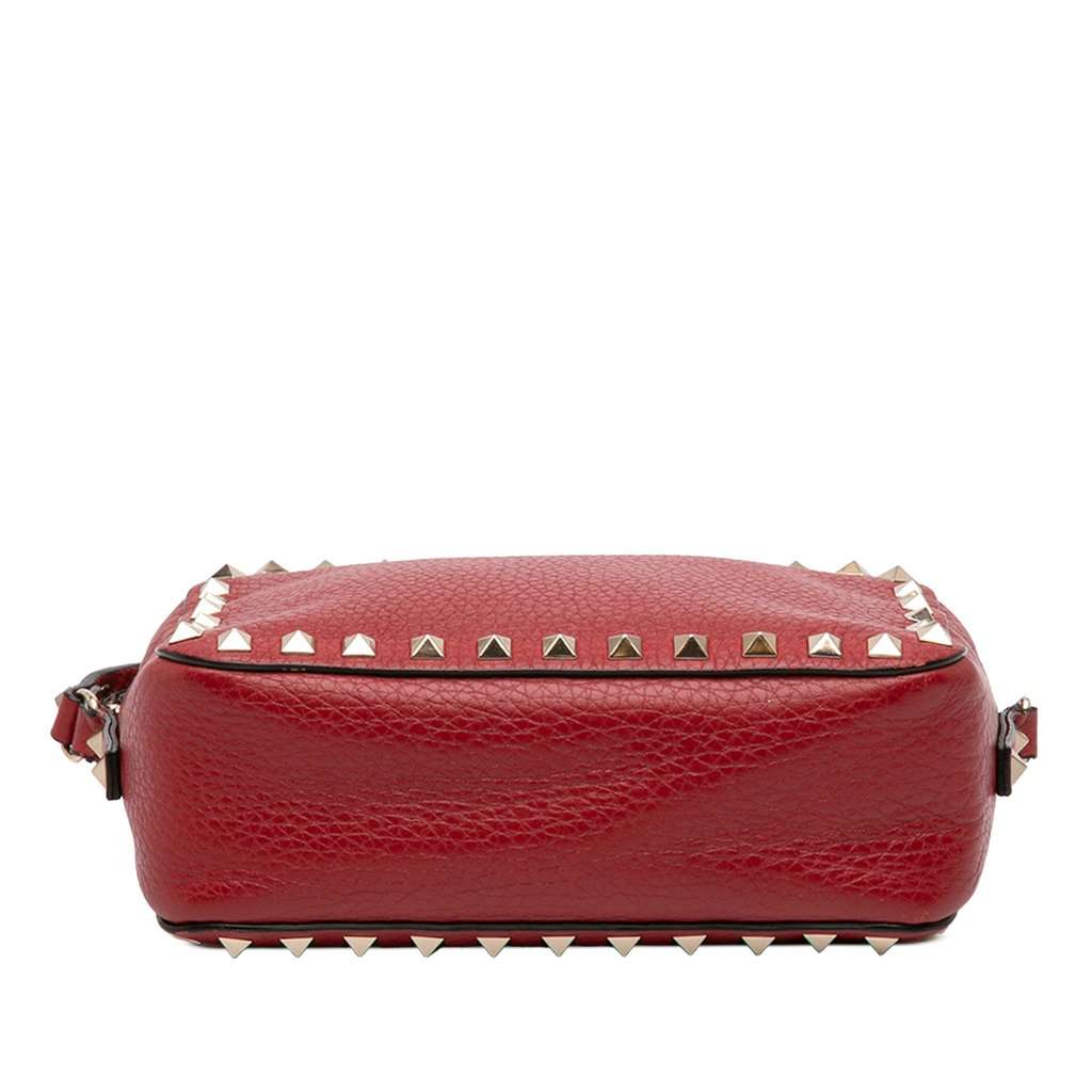 Valentino Grainy Calfskin Rockstud Camera Bag Red Leather Very good condition - Inside View