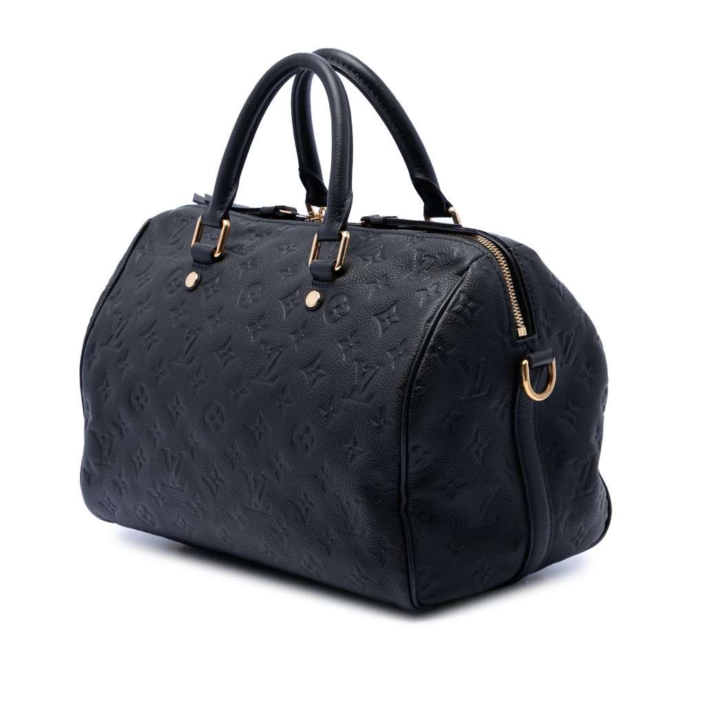 Louis Vuitton Monogram Empreinte Speedy Bandouliere 30 Blue Leather Very good - Back View