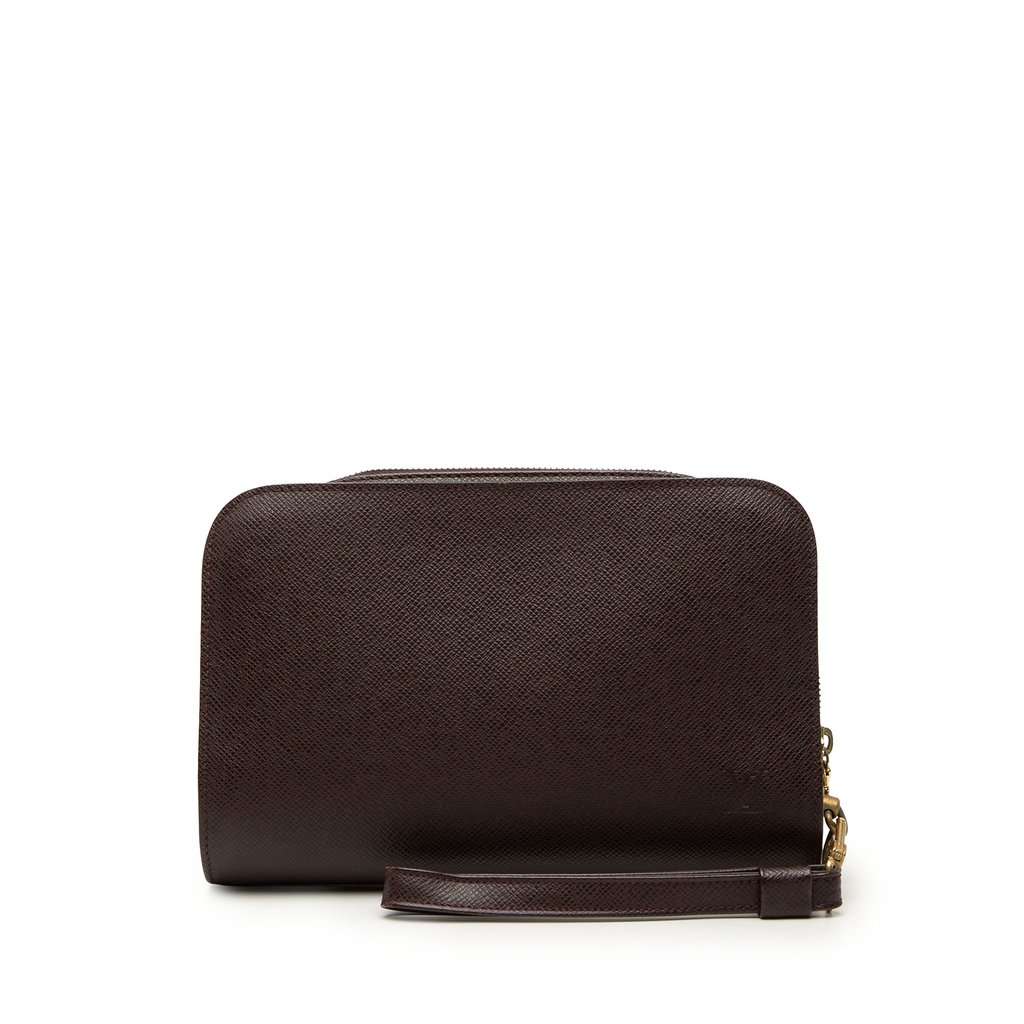 Louis Vuitton Taiga Pochette Baikal Brown Leather Good - Front View