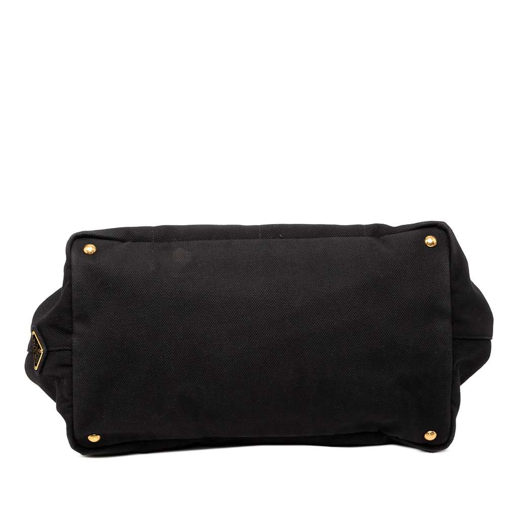 Prada Large Canvas Canapa Logo Tote Black Very good - Inside View