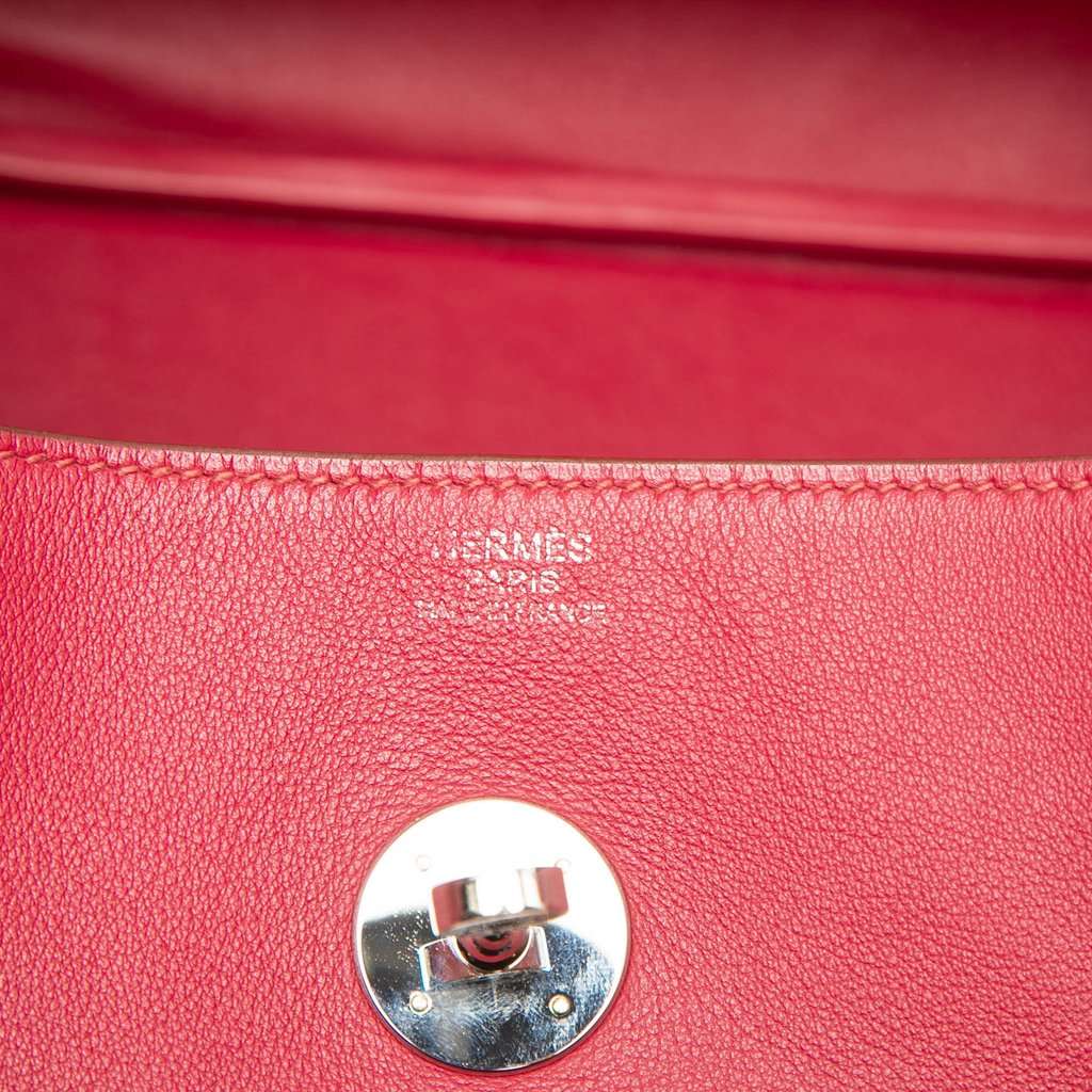 Hermès Swift Lindy 34 Red Leather Very good condition - Box View