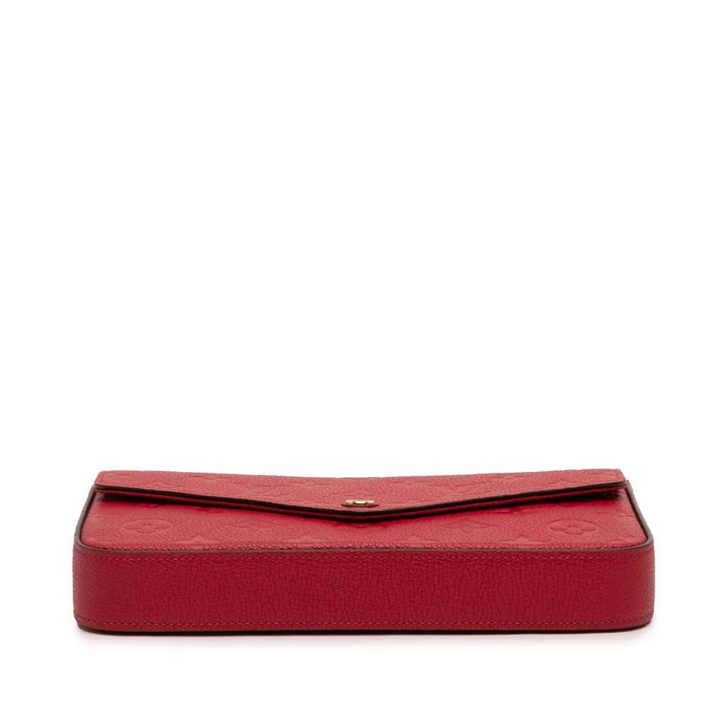 Louis Vuitton Monogram Empreinte Pochette Felicie Red Leather Very good condition - Inside View