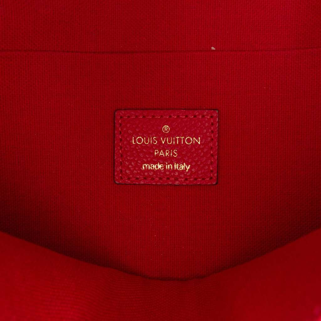 Louis Vuitton Monogram Empreinte Pochette Felicie Red Leather Very good condition - Box View