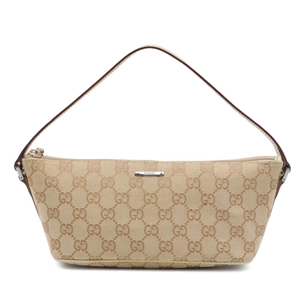 Gucci GG Canvas Boat Beige Very good - Front View