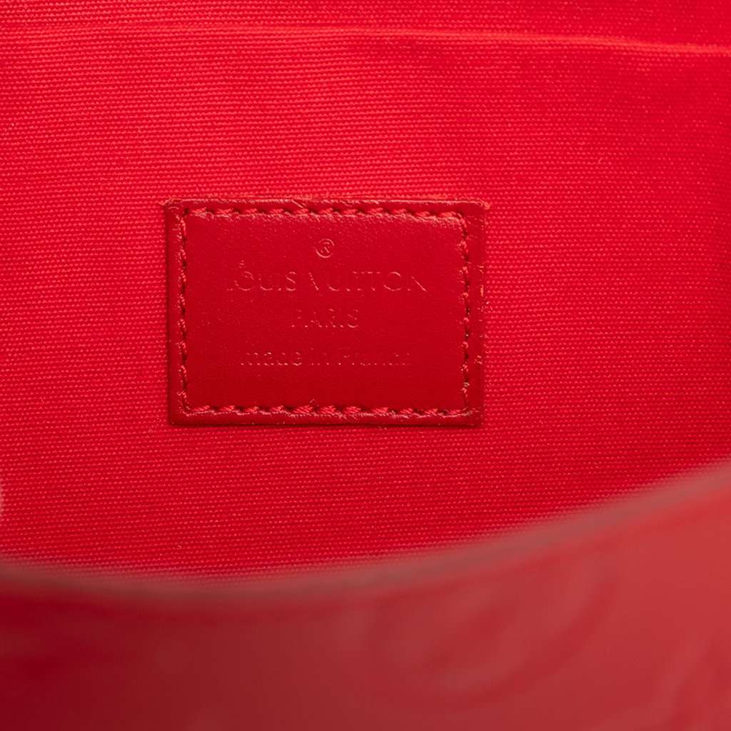 Louis Vuitton Monogram Vernis Pochette Felicie Red Leather Very good condition - Box View
