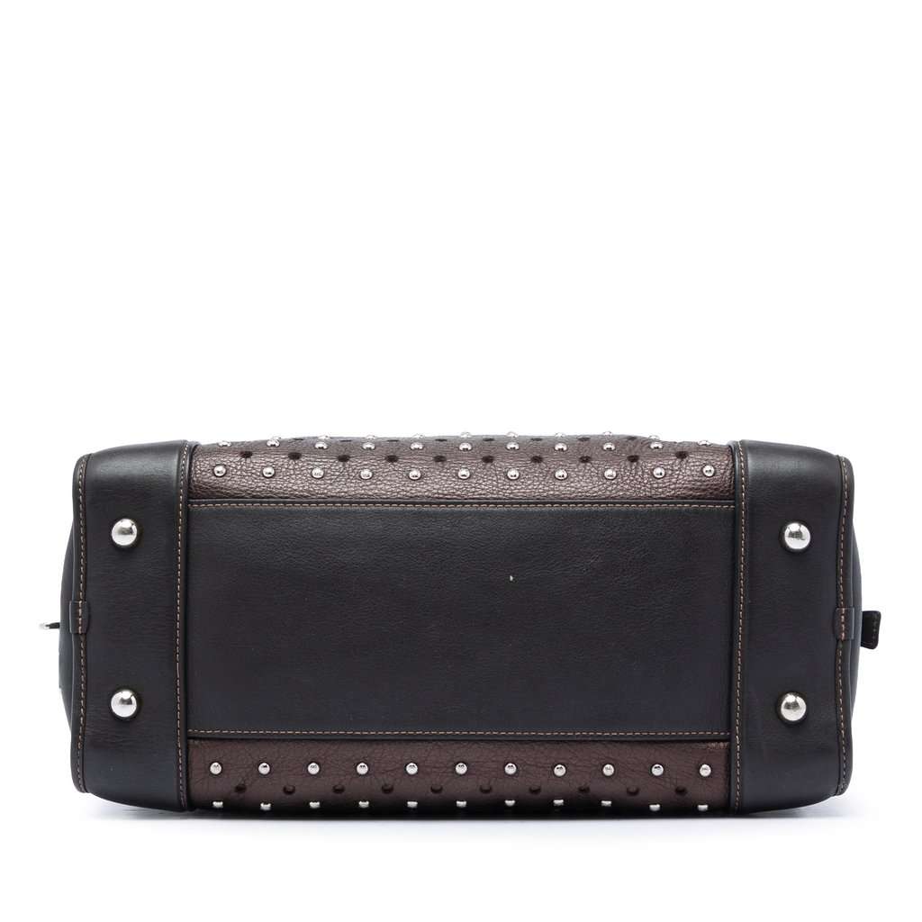 LOEWE Bicolor Leather Studded Perforated Amazona 36 Brown Leather Very good condition - Inside View