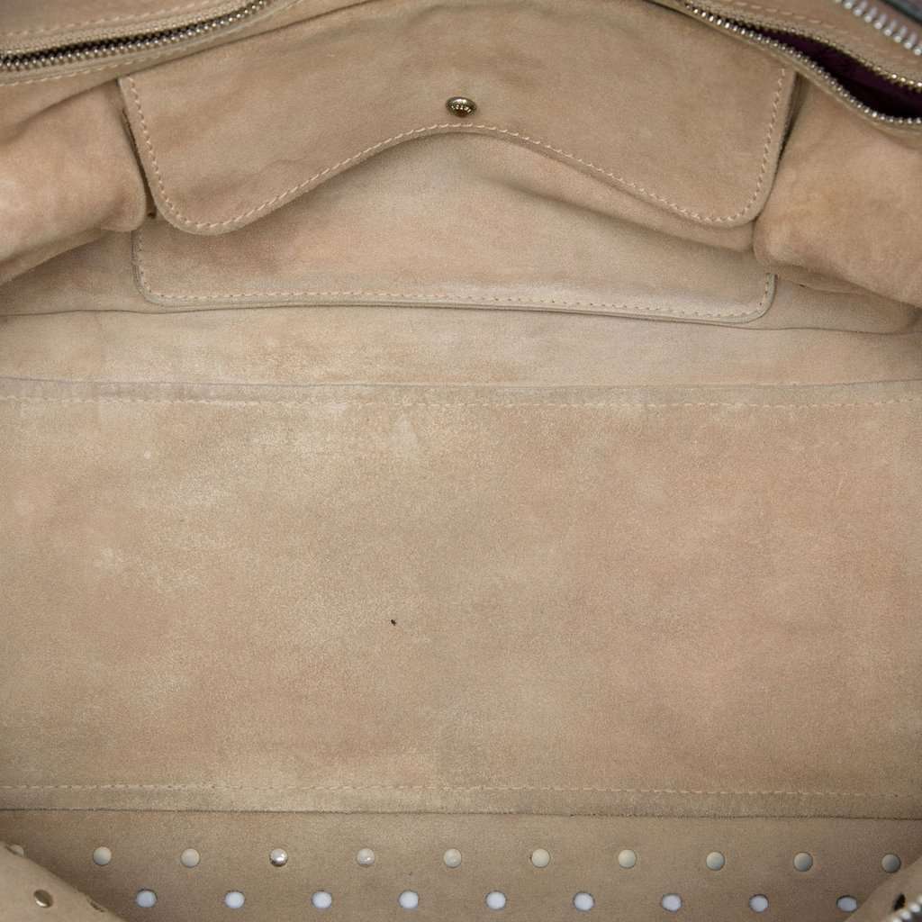 LOEWE Bicolor Leather Studded Perforated Amazona 36 Brown Leather Very good condition - Model View