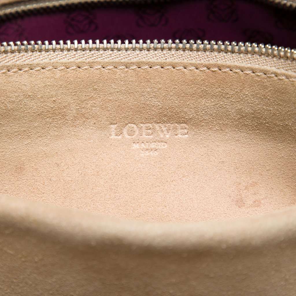LOEWE Bicolor Leather Studded Perforated Amazona 36 Brown Leather Very good condition - Box View