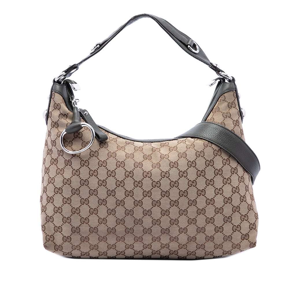 Gucci GG Canvas Icon Bit Satchel Beige Very good condition - Front View