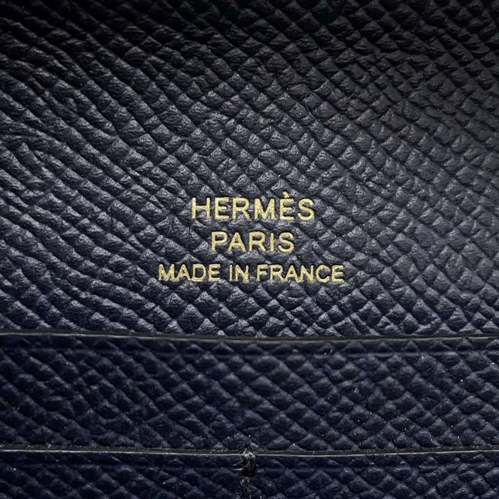 Hermès Epsom Chaine d Ancre To Go Wallet Blue Leather Very good condition - Box View