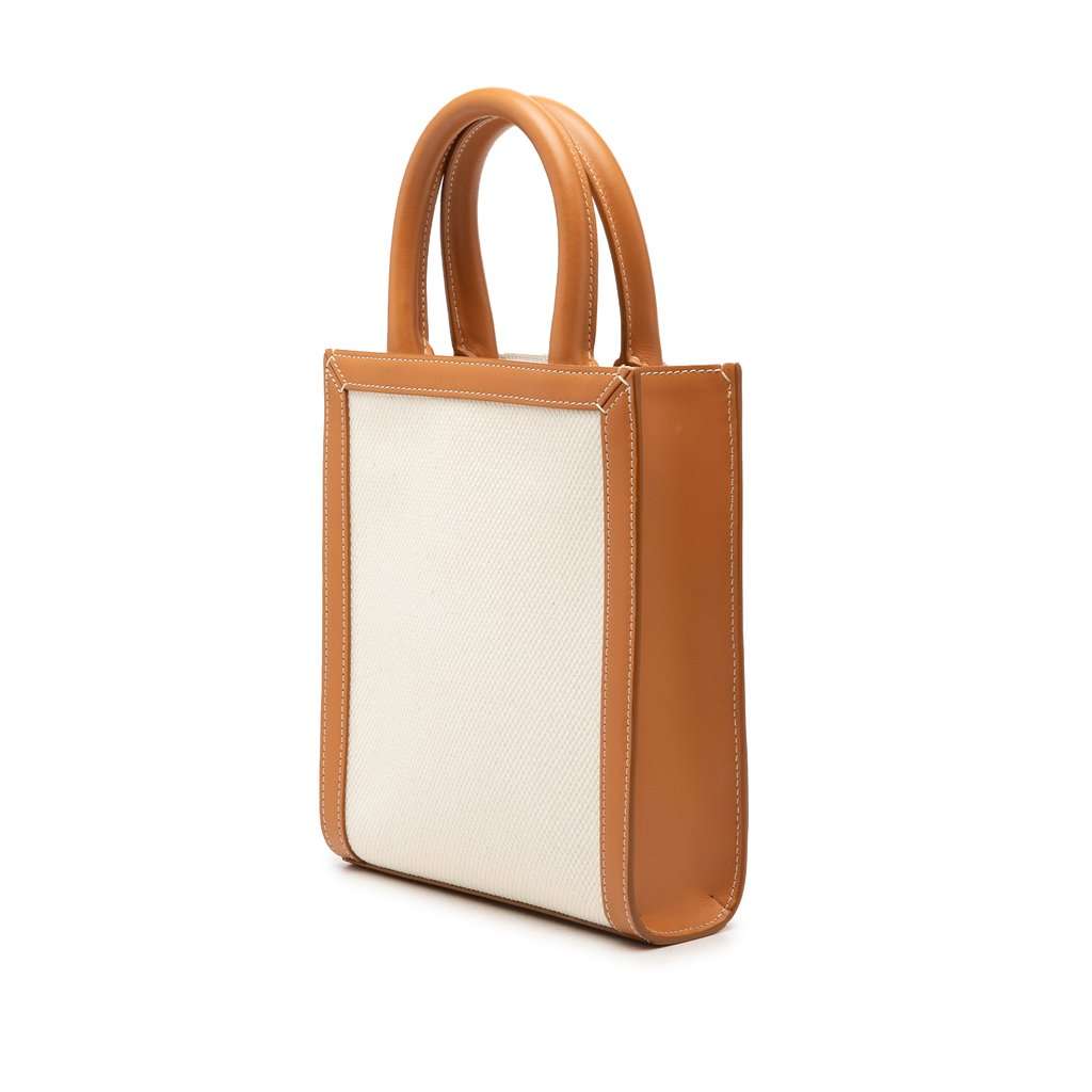 Celine Mini Canvas Vertical Cabas Tote Brown Very good condition - Back View