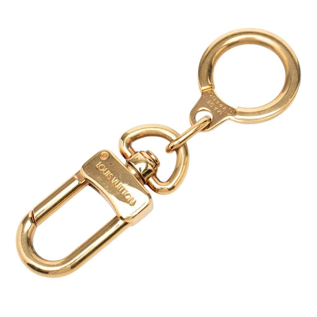 Louis Vuitton Gold Plated Bolt Extender Key Ring Gold Metal Very good condition - Back View