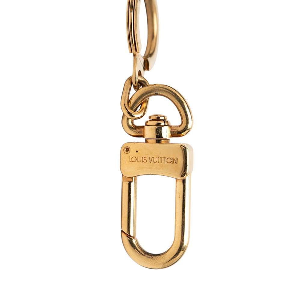 Louis Vuitton Gold Plated Bolt Extender Key Ring Gold Metal Very good condition - Inside View