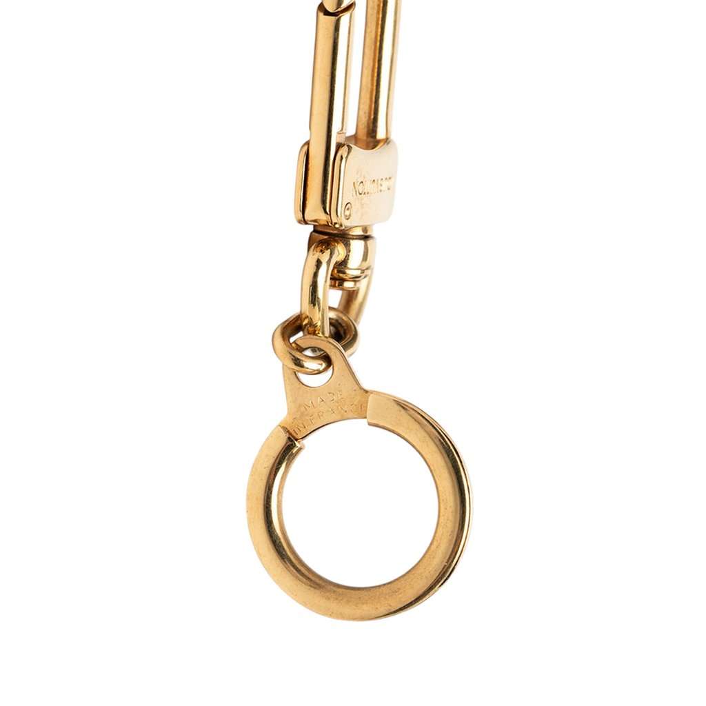 Louis Vuitton Gold Plated Bolt Extender Key Ring Gold Metal Very good condition - Model View